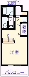 1K間取り